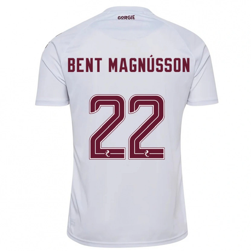 Danxen Herren Tómas Bent Magnússon #22 Weiß Burgunderrot Auswärtstrikot Trikot 2025/26 T-Shirt