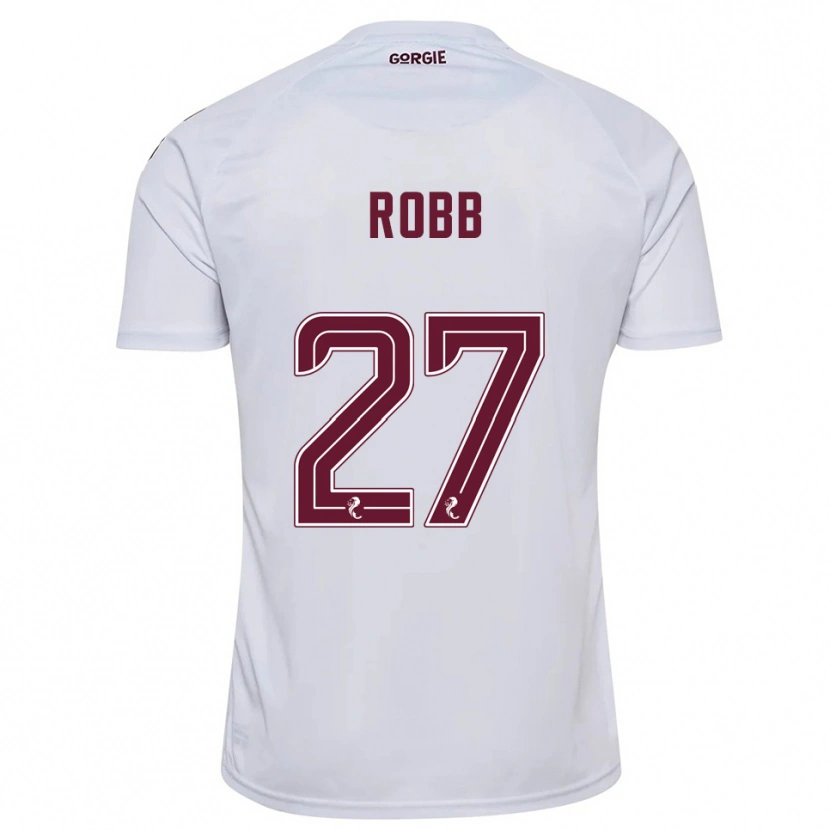 Danxen Herren Callen Robb #27 Weiß Burgunderrot Auswärtstrikot Trikot 2025/26 T-Shirt