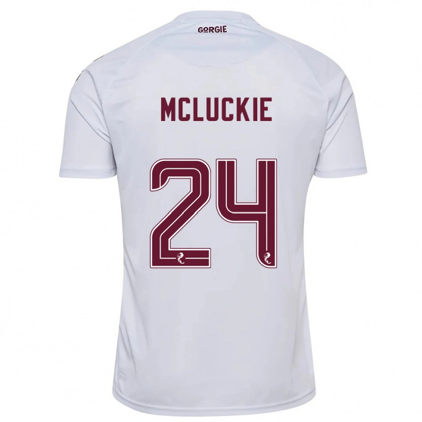 Danxen Herren Bobby Mcluckie #24 Weiß Burgunderrot Auswärtstrikot Trikot 2025/26 T-Shirt