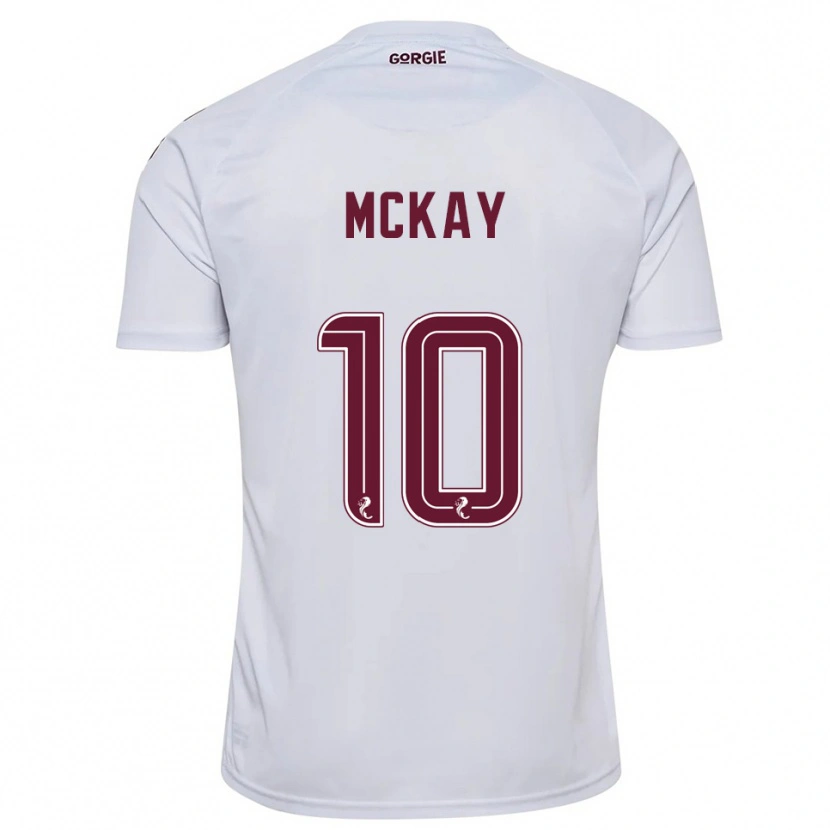Danxen Herren Barrie Mckay #10 Weiß Burgunderrot Auswärtstrikot Trikot 2025/26 T-Shirt