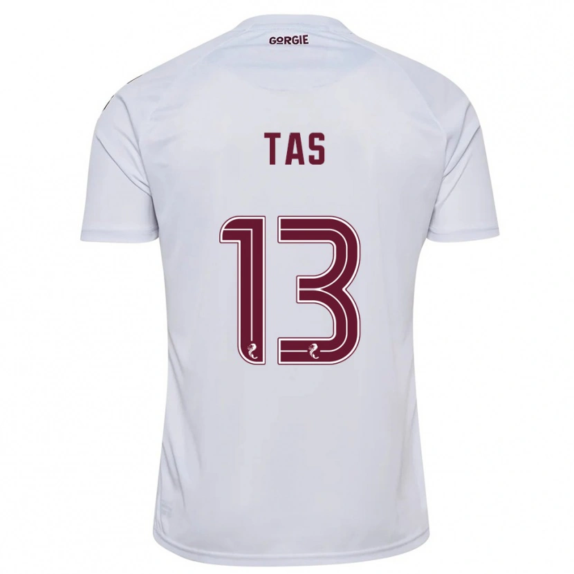 Danxen Herren Lyndon Tas #13 Weiß Burgunderrot Auswärtstrikot Trikot 2025/26 T-Shirt