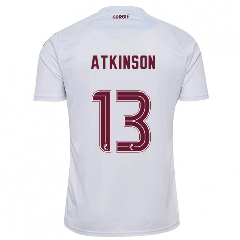 Danxen Herren Nathaniel Atkinson #13 Weiß Burgunderrot Auswärtstrikot Trikot 2025/26 T-Shirt