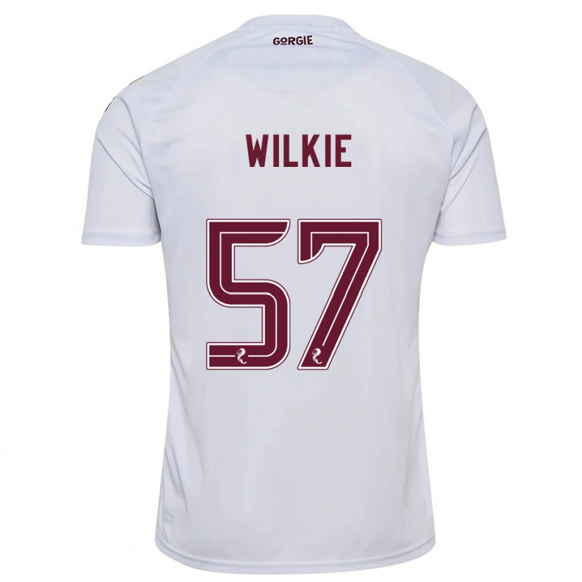 Danxen Herren Coupar Wilkie #57 Weiß Burgunderrot Auswärtstrikot Trikot 2025/26 T-Shirt