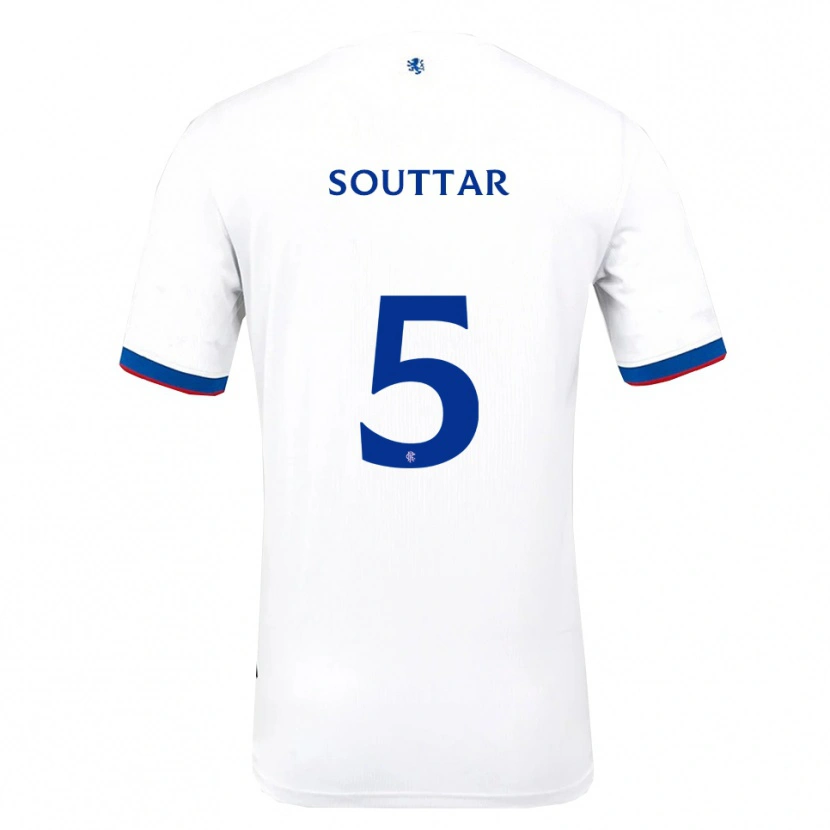 Danxen Herren John Souttar #5 Weiß Rot Blau Auswärtstrikot Trikot 2025/26 T-Shirt