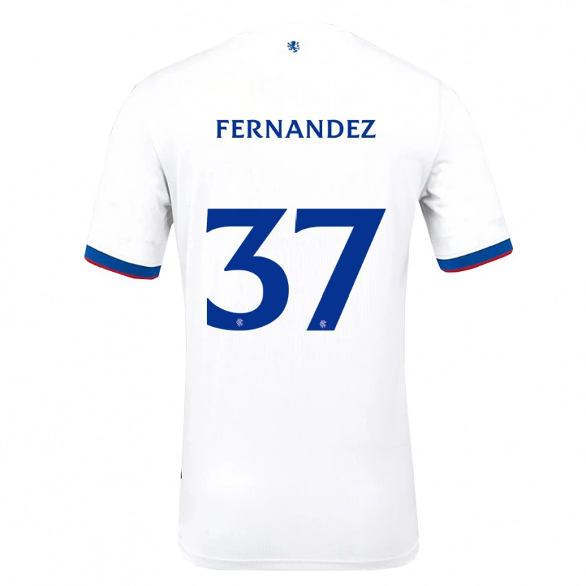 Danxen Herren Emmanuel Fernandez #37 Weiß Rot Blau Auswärtstrikot Trikot 2025/26 T-Shirt