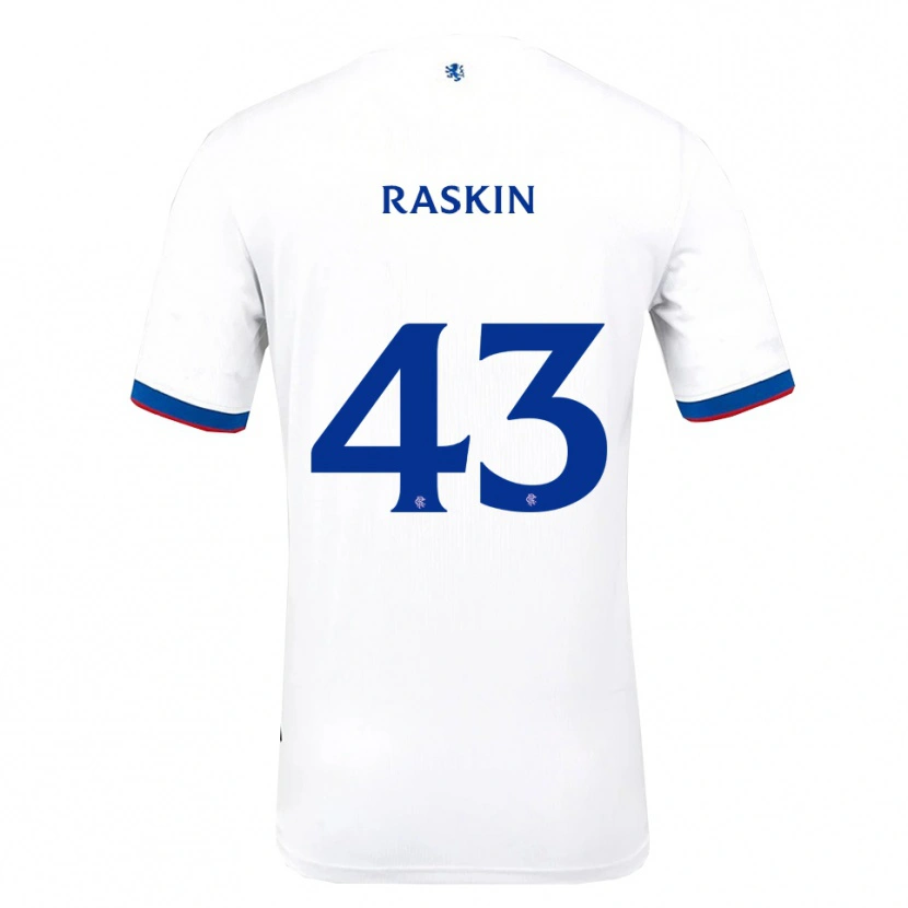 Danxen Herren Nicolas Raskin #43 Weiß Rot Blau Auswärtstrikot Trikot 2025/26 T-Shirt