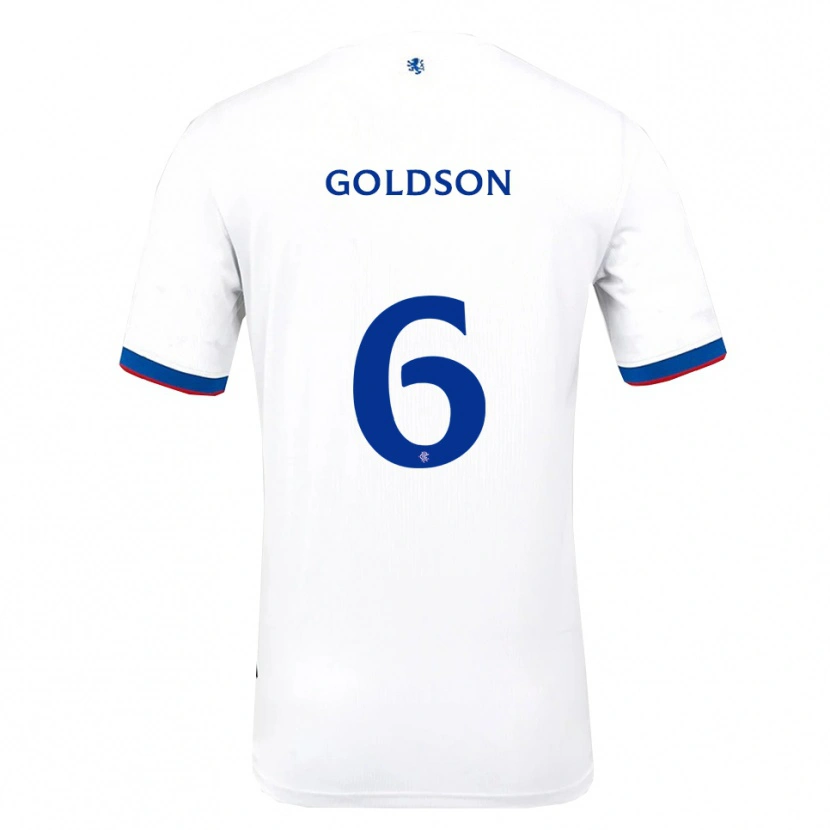 Danxen Herren Connor Goldson #6 Weiß Rot Blau Auswärtstrikot Trikot 2025/26 T-Shirt
