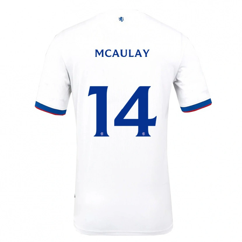 Danxen Herren Mia Mcaulay #14 Weiß Rot Blau Auswärtstrikot Trikot 2025/26 T-Shirt