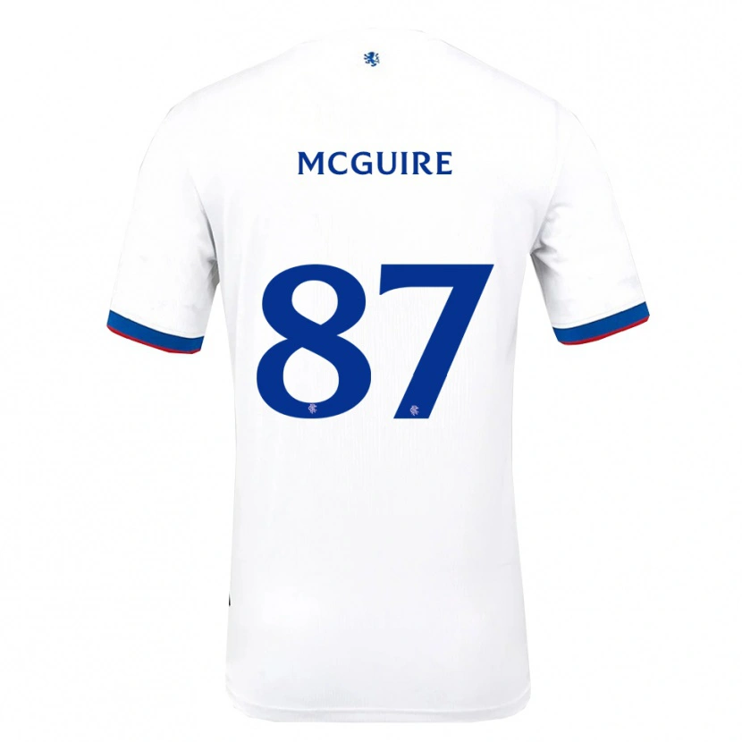 Danxen Herren Rydnn Mcguire #87 Weiß Rot Blau Auswärtstrikot Trikot 2025/26 T-Shirt