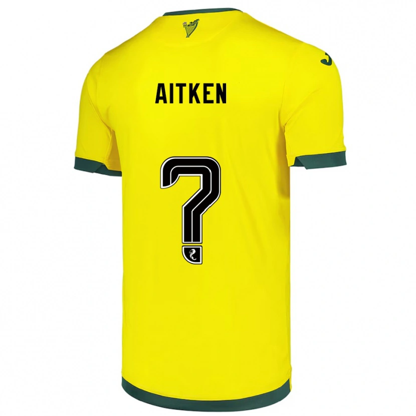 Danxen Herren Conor Aitken #0 Gelb Grün Auswärtstrikot Trikot 2025/26 T-Shirt