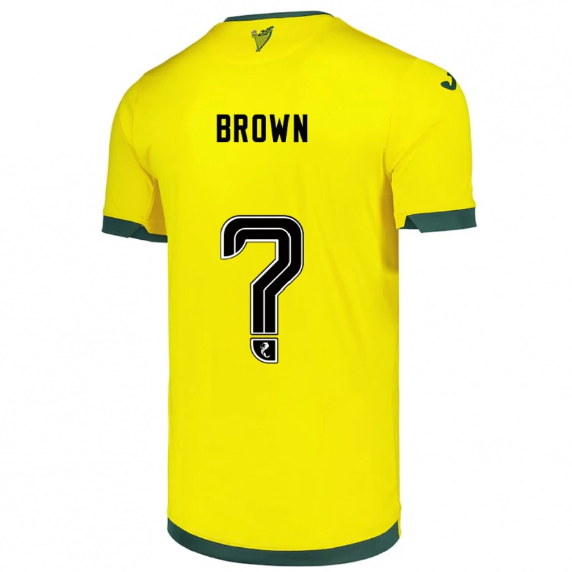 Danxen Herren Fraser Brown #0 Gelb Grün Auswärtstrikot Trikot 2025/26 T-Shirt
