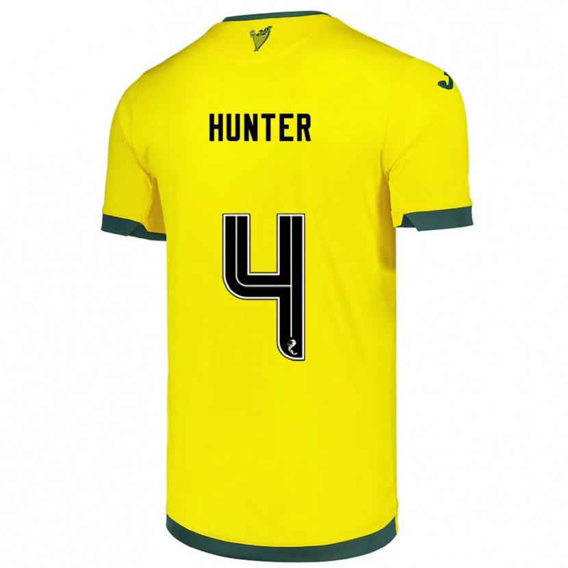 Danxen Herren Siobhan Hunter #4 Gelb Grün Auswärtstrikot Trikot 2025/26 T-Shirt