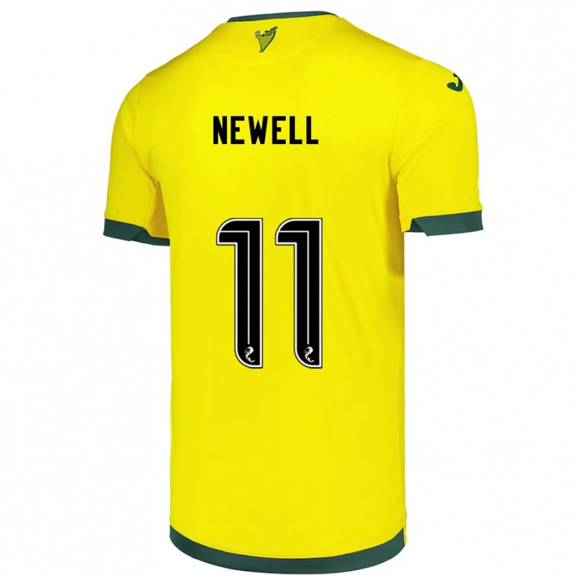 Danxen Herren Joe Newell #11 Gelb Grün Auswärtstrikot Trikot 2025/26 T-Shirt