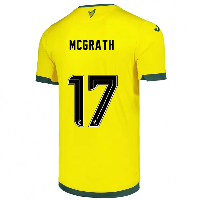 Danxen Herren Jamie Mcgrath #17 Gelb Grün Auswärtstrikot Trikot 2025/26 T-Shirt