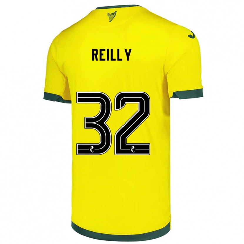 Danxen Herren Kirsten Reilly #32 Gelb Grün Auswärtstrikot Trikot 2025/26 T-Shirt