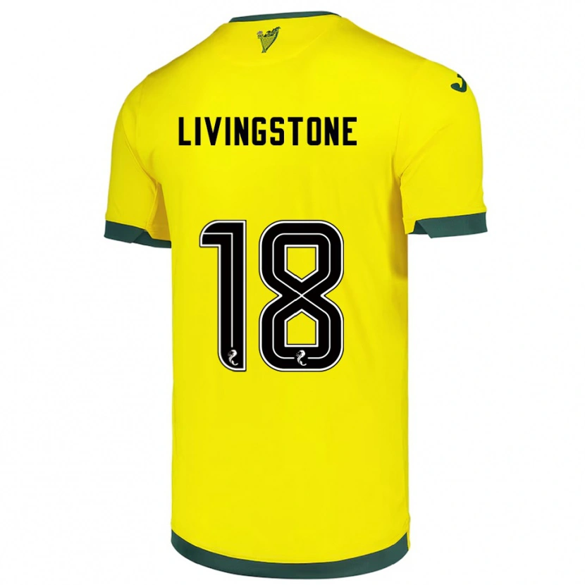 Danxen Herren Rosie Livingstone #18 Gelb Grün Auswärtstrikot Trikot 2025/26 T-Shirt