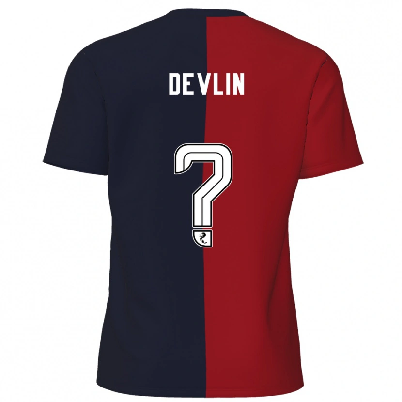 Danxen Herren Daniel Devlin #0 Rot Marine Auswärtstrikot Trikot 2025/26 T-Shirt