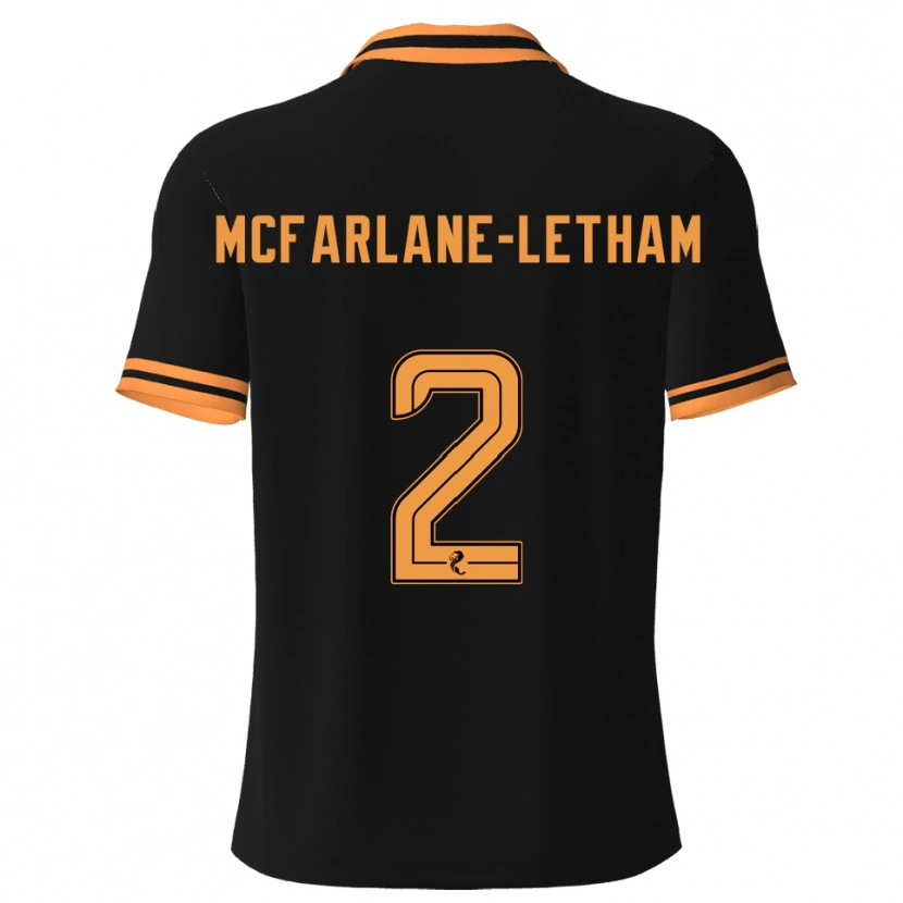 Danxen Herren Jay Mcfarlane-Letham #2 Schwarz Gelb Auswärtstrikot Trikot 2025/26 T-Shirt
