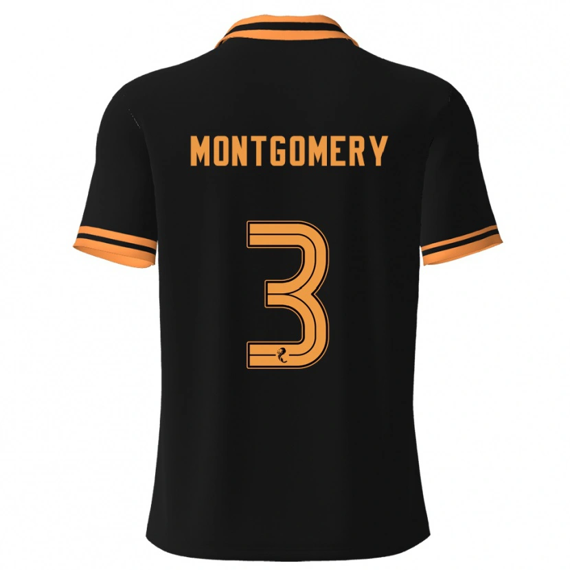 Danxen Herren Adam Montgomery #3 Schwarz Gelb Auswärtstrikot Trikot 2025/26 T-Shirt
