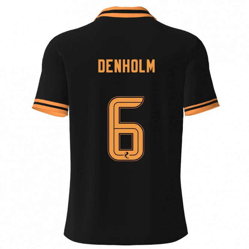 Danxen Herren Aidan Denholm #6 Schwarz Gelb Auswärtstrikot Trikot 2025/26 T-Shirt