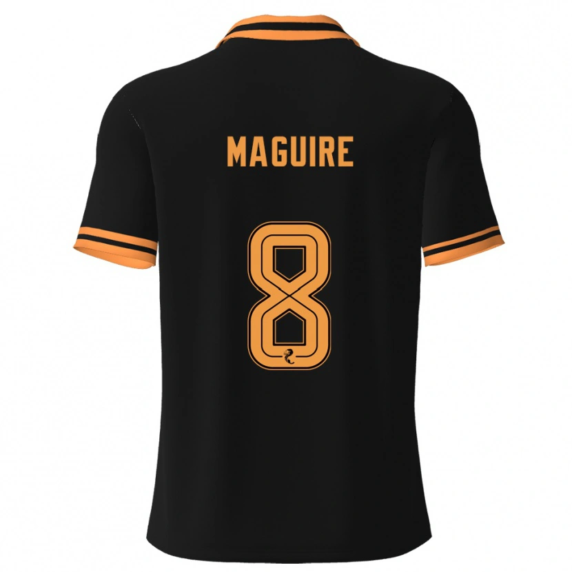 Danxen Herren Ciaran Maguire #8 Schwarz Gelb Auswärtstrikot Trikot 2025/26 T-Shirt