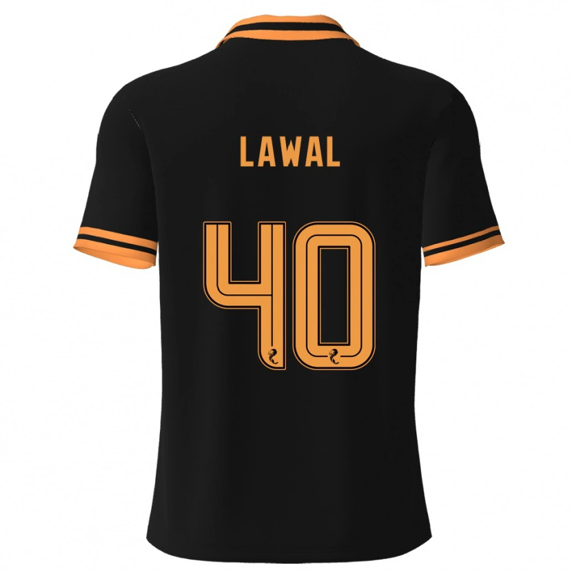 Danxen Herren Samson Lawal #40 Schwarz Gelb Auswärtstrikot Trikot 2025/26 T-Shirt
