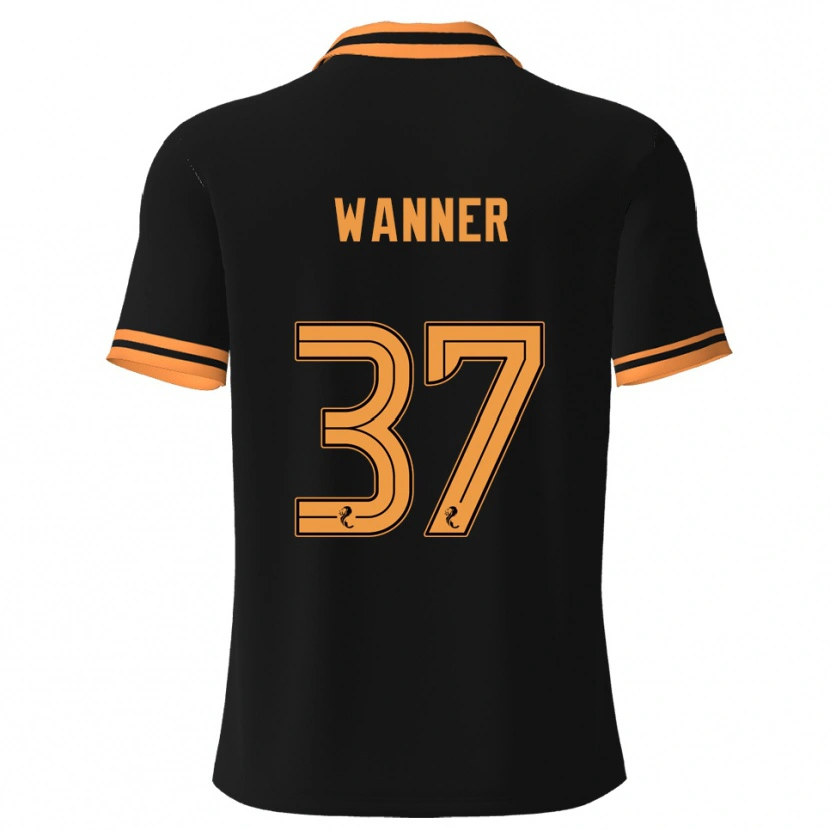 Danxen Herren Jannik Wanner #37 Schwarz Gelb Auswärtstrikot Trikot 2025/26 T-Shirt