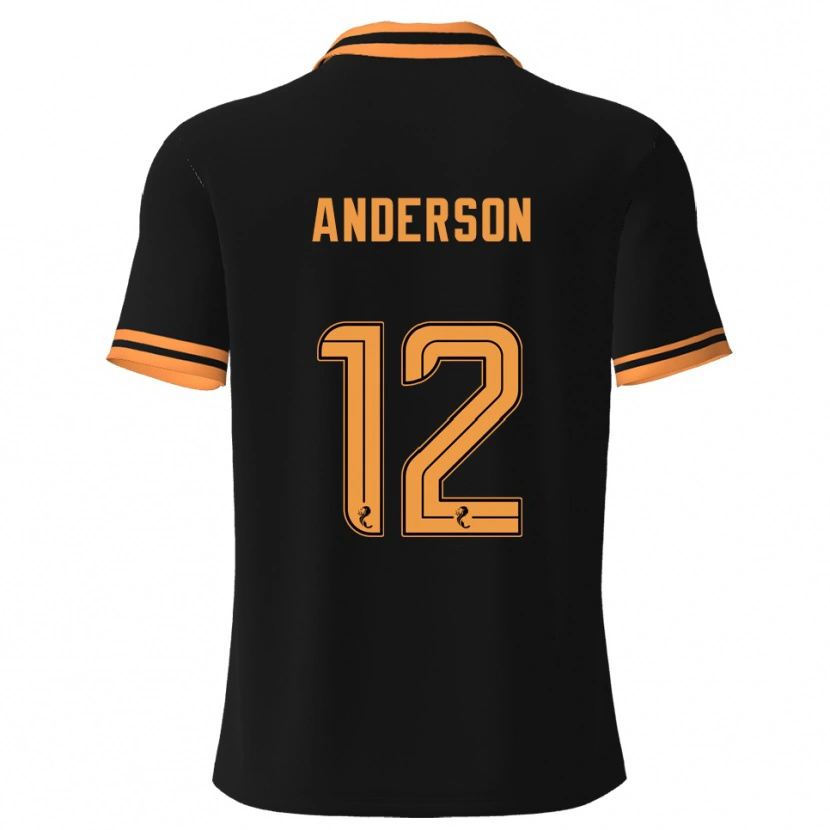 Danxen Herren Rhys Anderson #12 Schwarz Gelb Auswärtstrikot Trikot 2025/26 T-Shirt