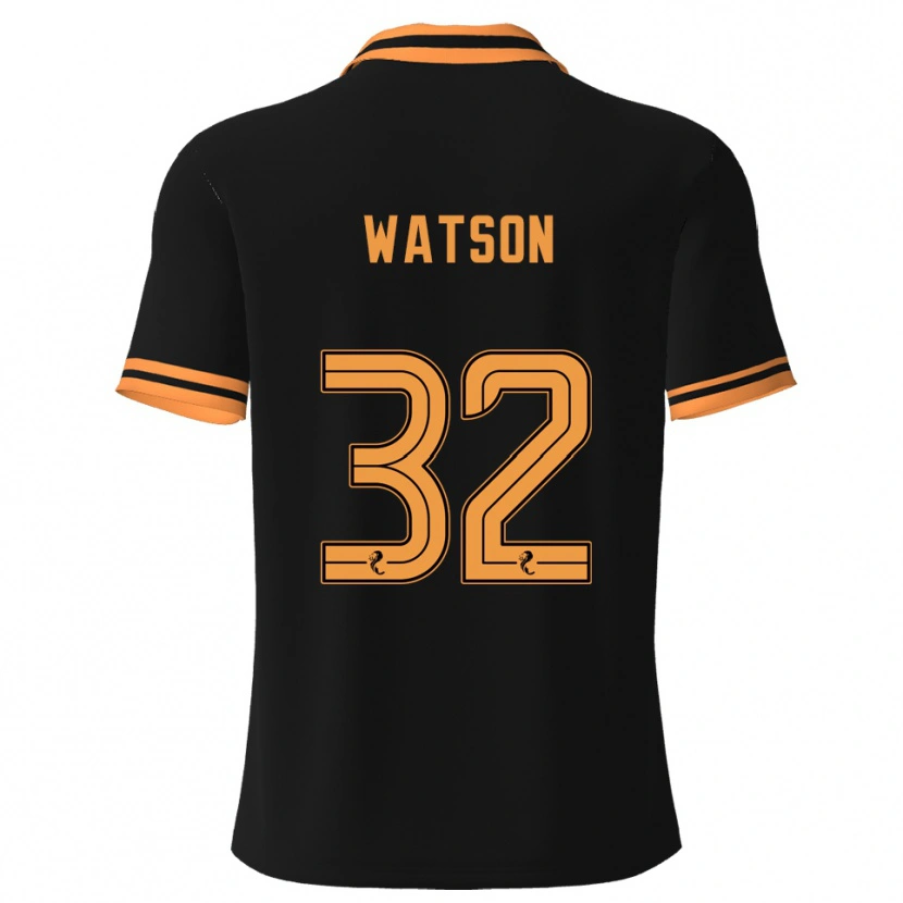 Danxen Herren Ashley Watson #32 Schwarz Gelb Auswärtstrikot Trikot 2025/26 T-Shirt