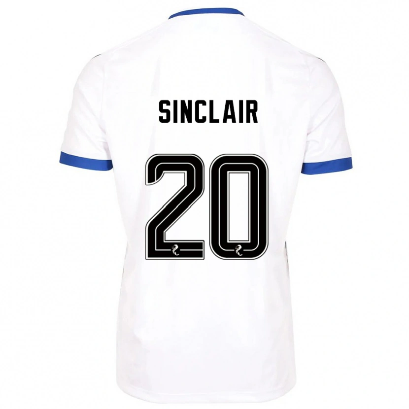 Danxen Herren Ross Sinclair #20 Weiß Blau Auswärtstrikot Trikot 2025/26 T-Shirt
