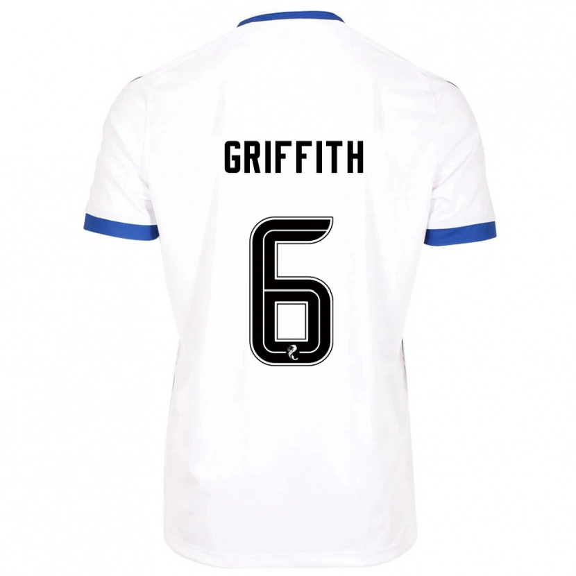 Danxen Herren Víctor Griffith #6 Weiß Blau Auswärtstrikot Trikot 2025/26 T-Shirt