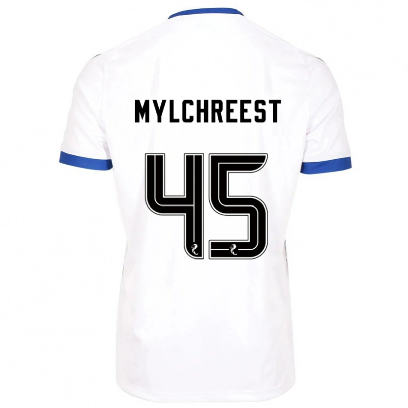 Danxen Herren Jackson Mylchreest #45 Weiß Blau Auswärtstrikot Trikot 2025/26 T-Shirt