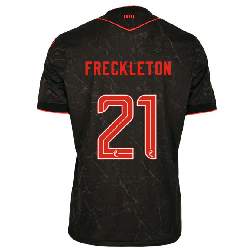 Danxen Herren Miguel Freckleton #21 Schwarz Rot Auswärtstrikot Trikot 2025/26 T-Shirt