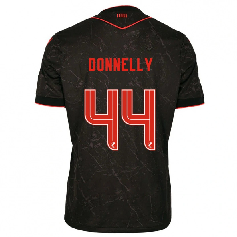 Danxen Herren Liam Donnelly #44 Schwarz Rot Auswärtstrikot Trikot 2025/26 T-Shirt