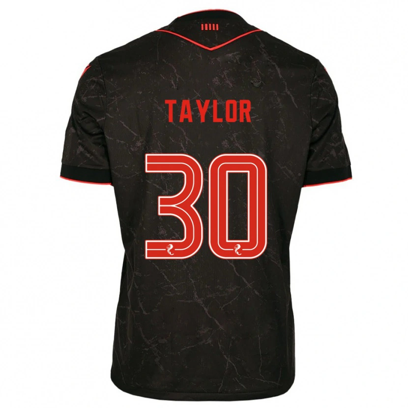 Danxen Herren Fraser Taylor #30 Schwarz Rot Auswärtstrikot Trikot 2025/26 T-Shirt
