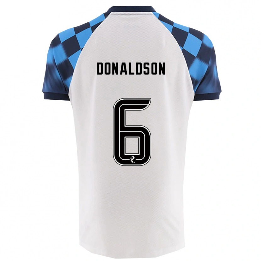 Danxen Herren Coll Donaldson #6 Weiß Himmelblau Auswärtstrikot Trikot 2025/26 T-Shirt