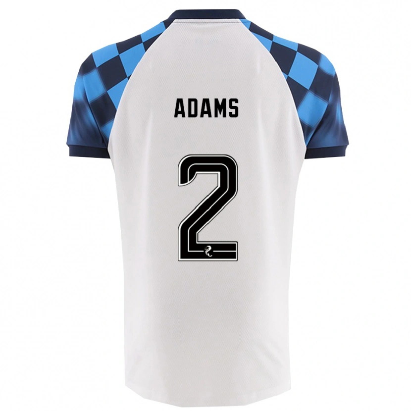 Danxen Herren Keelan Adams #2 Weiß Himmelblau Auswärtstrikot Trikot 2025/26 T-Shirt