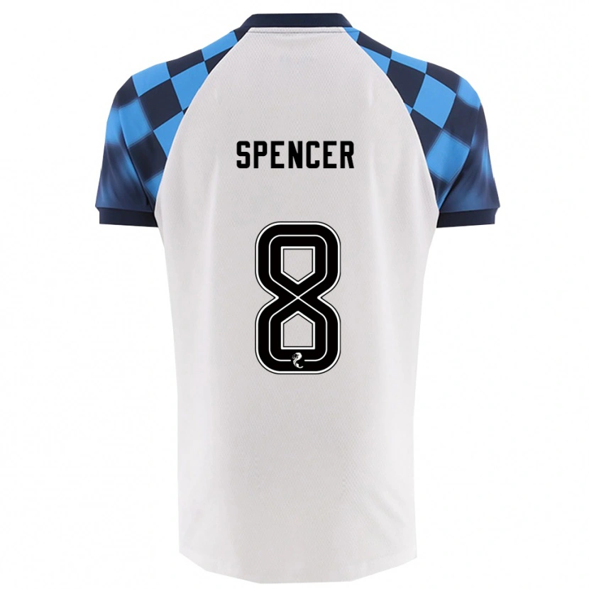 Danxen Herren Brad Spencer #8 Weiß Himmelblau Auswärtstrikot Trikot 2025/26 T-Shirt