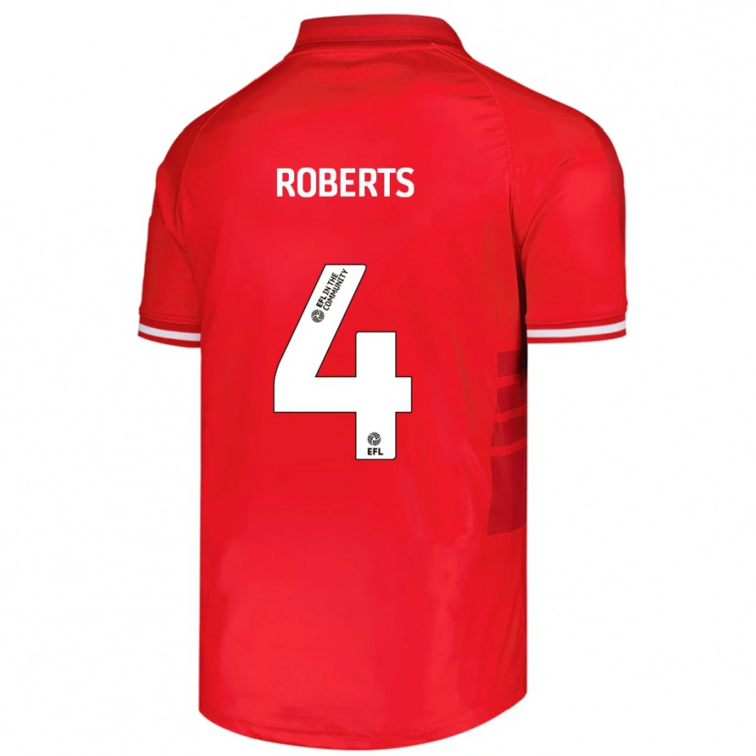 Danxen Damen Marc Roberts #4 Rot Weiß Heimtrikot Trikot 2025/26 T-Shirt