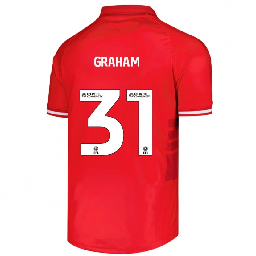 Danxen Damen Kieran Graham #31 Rot Weiß Heimtrikot Trikot 2025/26 T-Shirt