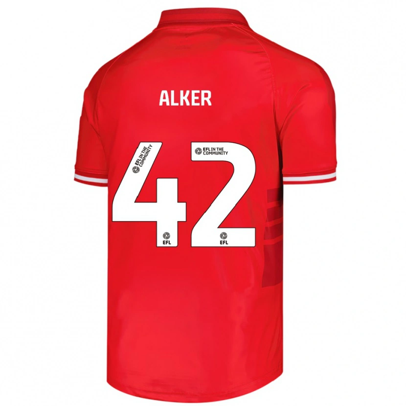 Danxen Damen Luke Alker #42 Rot Weiß Heimtrikot Trikot 2025/26 T-Shirt