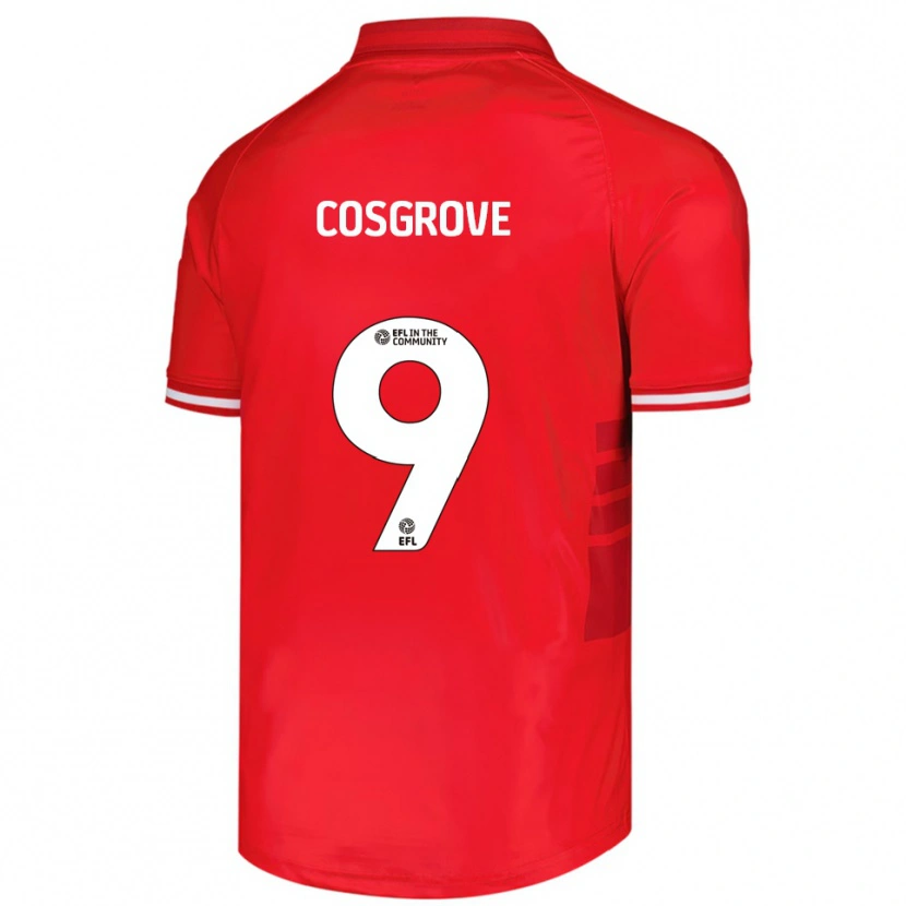 Danxen Damen Sam Cosgrove #9 Rot Weiß Heimtrikot Trikot 2025/26 T-Shirt