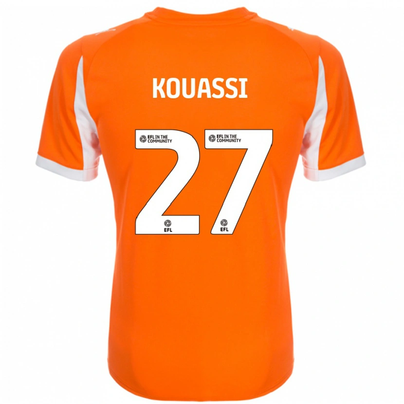 Danxen Damen Kylian Kouassi #27 Orange Weiß Heimtrikot Trikot 2025/26 T-Shirt