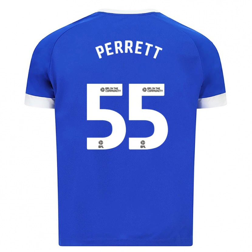 Danxen Damen Troy Perrett #55 Blau Weiß Heimtrikot Trikot 2025/26 T-Shirt