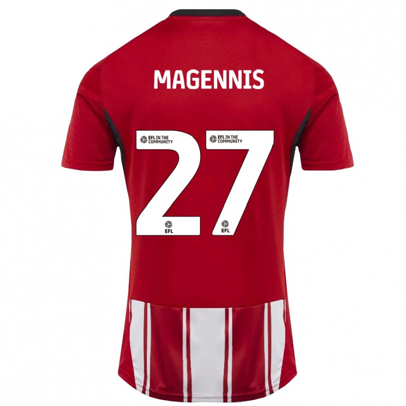 Danxen Damen Josh Magennis #27 Rot Weiß Schwarz Heimtrikot Trikot 2025/26 T-Shirt