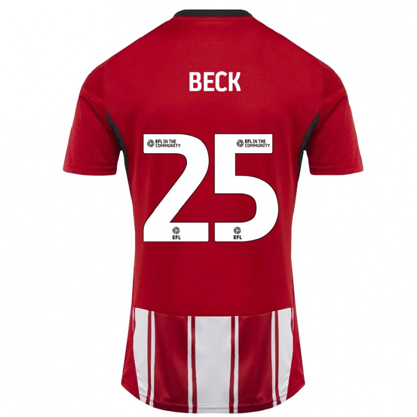 Danxen Damen Steph Beck #25 Rot Weiß Schwarz Heimtrikot Trikot 2025/26 T-Shirt