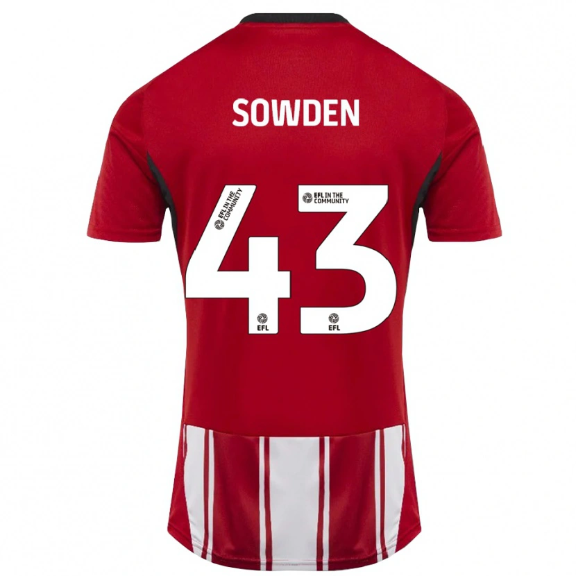 Danxen Damen Andrew Sowden #43 Rot Weiß Schwarz Heimtrikot Trikot 2025/26 T-Shirt