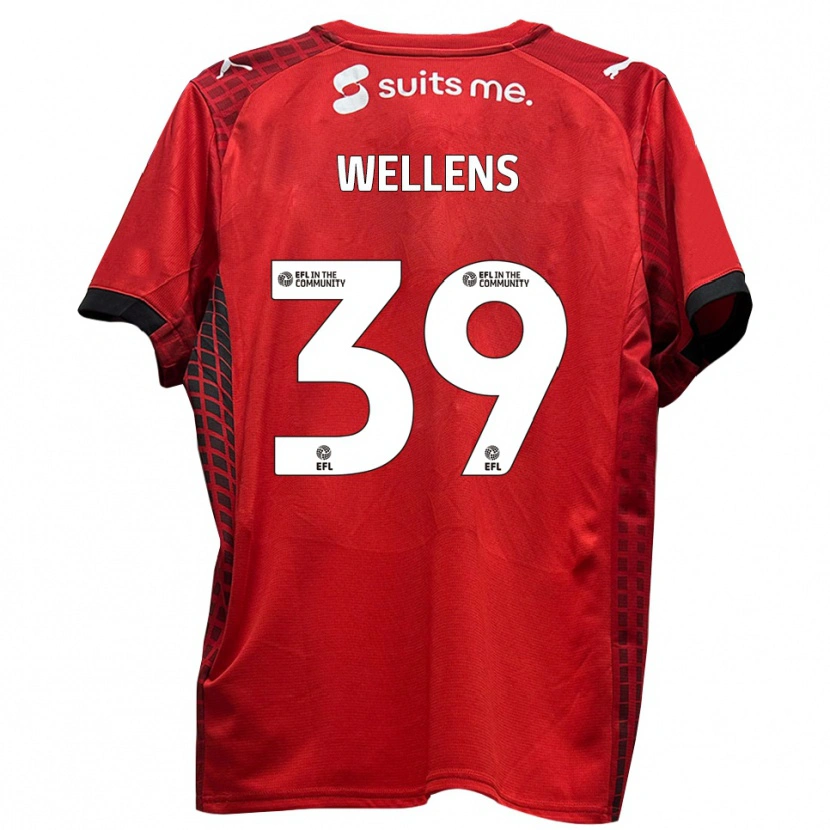 Danxen Damen Alfie Wellens #39 Rot Schwarz Heimtrikot Trikot 2025/26 T-Shirt