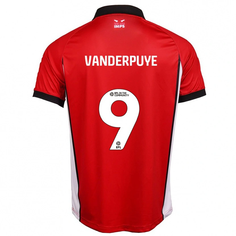 Danxen Damen Daniel Vanderpuye #9 Rot Weiß Heimtrikot Trikot 2025/26 T-Shirt