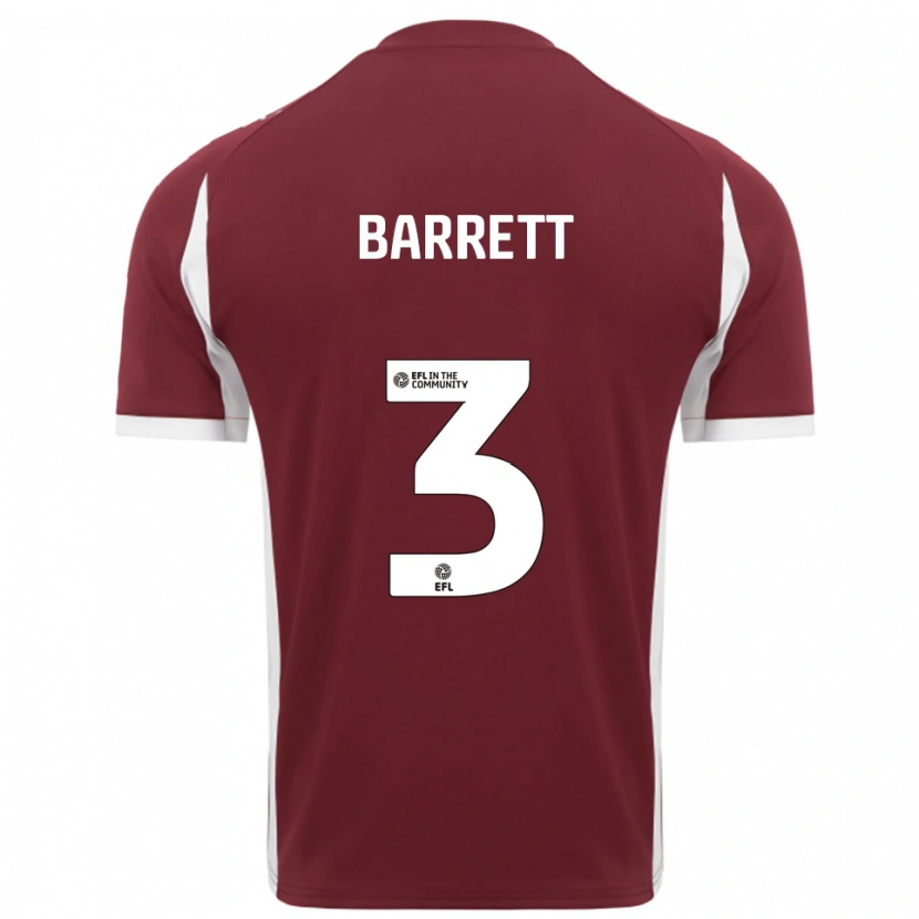 Danxen Damen Victoria Barrett #3 Burgunderrot Weiß Heimtrikot Trikot 2025/26 T-Shirt